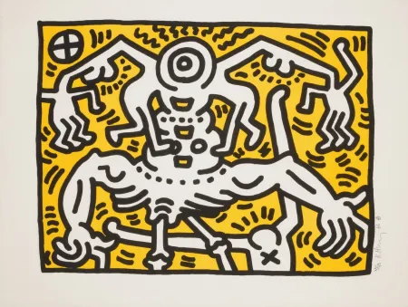 Lithografie Haring - Untitled
