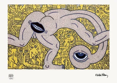 Zeefdruk Haring - Untitled 