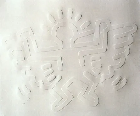 Zeefdruk Haring - White Icons : Angel