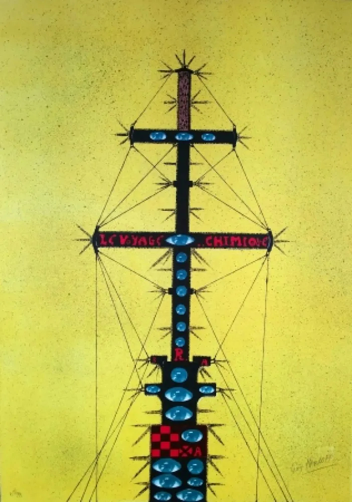 Lithografie Harloff - Le mat de bateau