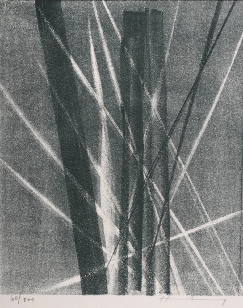 Lithografie Hartung - Abstract Composition, 1967 - Hand-signed!