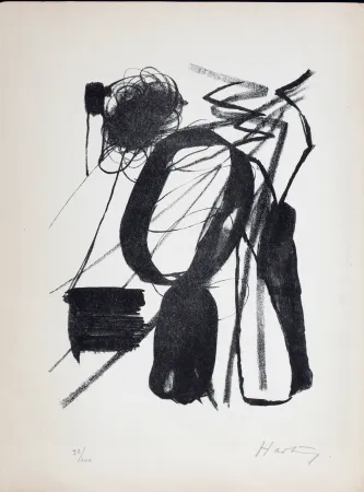 Lithografie Hartung - Composition, 1946 - Hand-signed