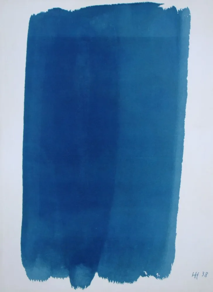 Lithografie Hartung - Composition en bleu