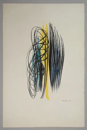 Lithografie Hartung - Composition pour XXe Siècle - 1958
