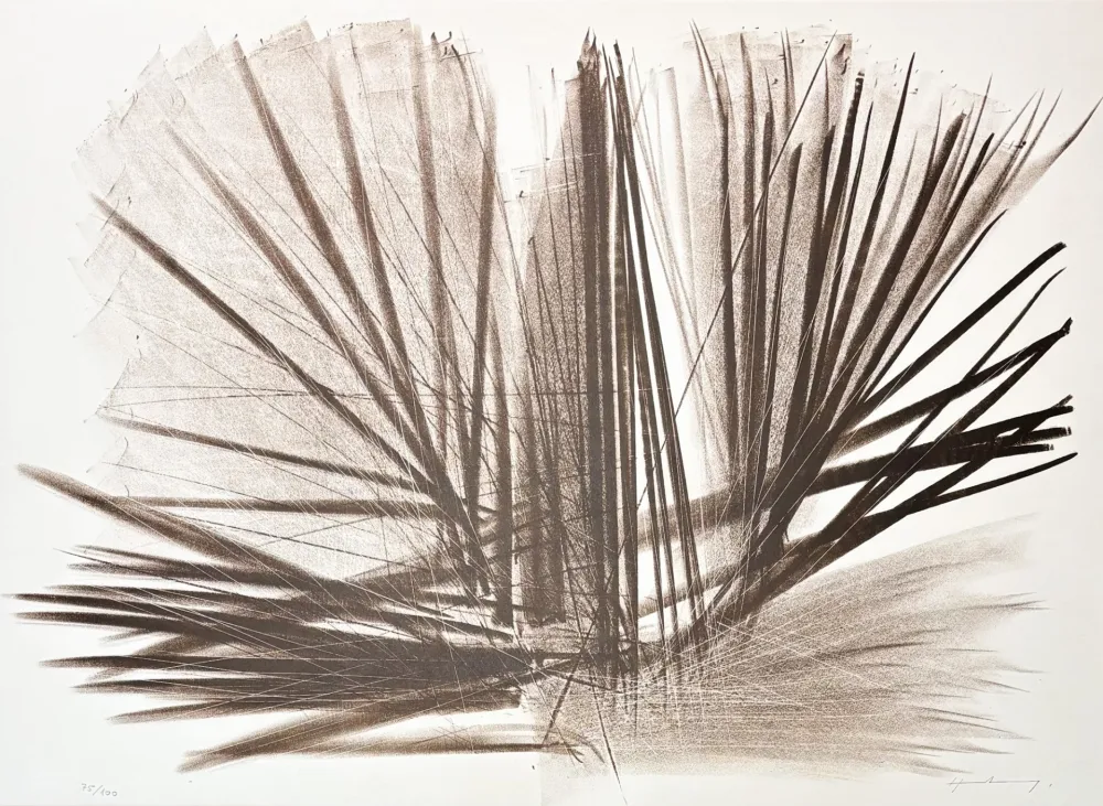 Lithografie Hartung - Hans Hartung (1904–1989) – L 112 – Lithograph on BFK Rives vellum paper – 1964