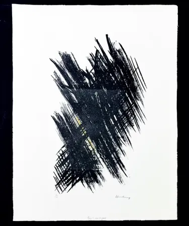 Geen Techniek Hartung - Hans Hartung (1904 - 1989) - L 13 - autograph on BFK Rives paper - 1957