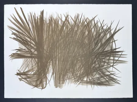 Lithografie Hartung - Hans Hartung (1904-1989) - Lithograph (crayon, graftage) on BFK Rives paper - 1963