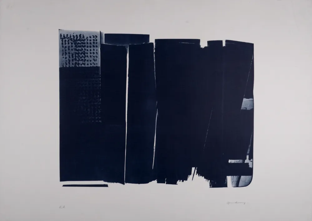 Lithografie Hartung - L-16, 1973 - Extra large original lithograph (Hand-signed!)