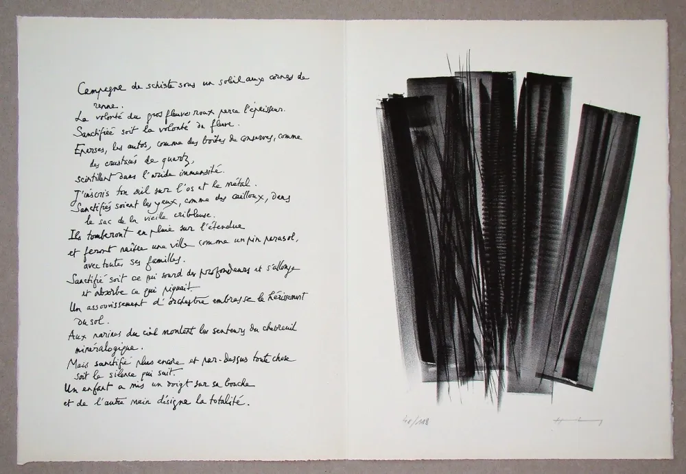 Lithografie Hartung - L 162, 1965