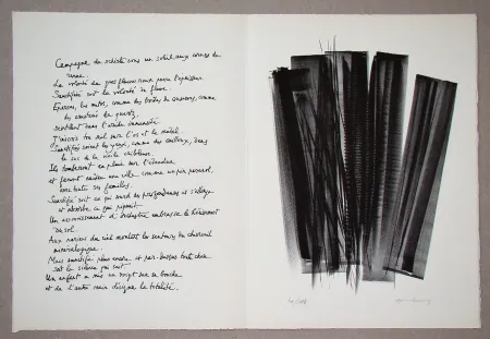 Lithografie Hartung - L 162, 1965