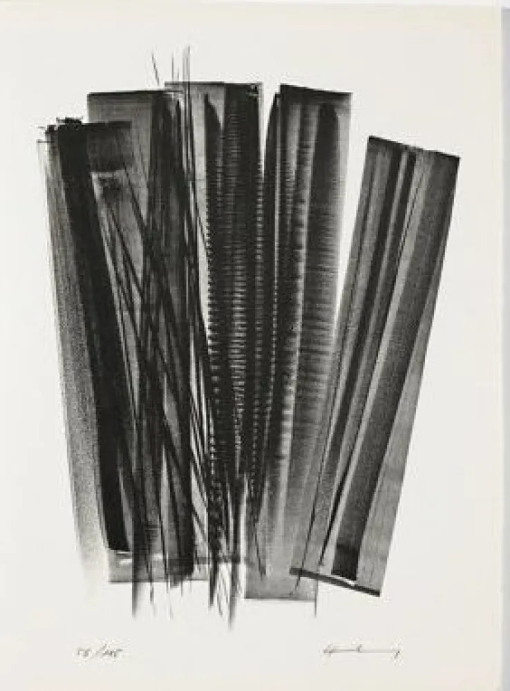 Lithografie Hartung - L 162 (Jean Cassou: vingt-deux poèms)