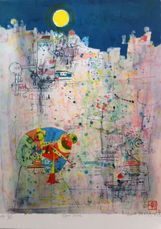 Lithografie Hasegawa - Pleine Lune 