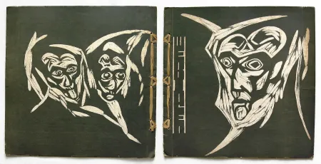 Houtsnede Havermans - Heads (for 'Wendingen') 