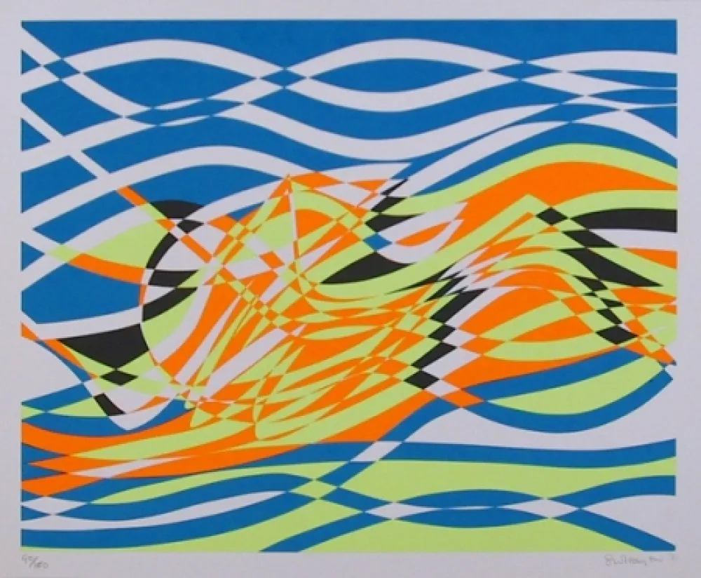 Zeefdruk Hayter - #4 from the Aquarius Suite