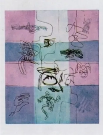 Ets En Aquatint Hayter - Hommage à Penrose