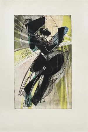 Gravure Hayter - La danse du soleil