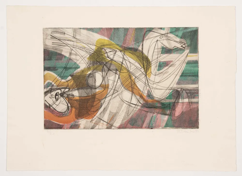 Ets En Aquatint Hayter - PEGASUS, 1951.