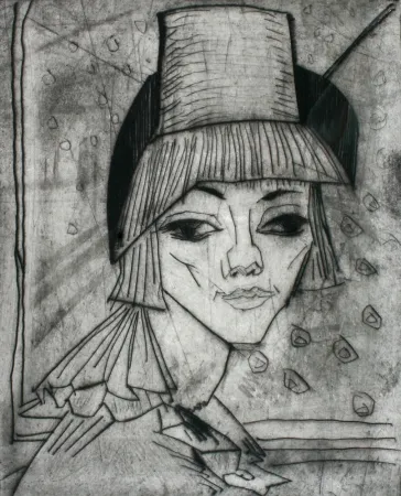 Droge Naald Heckel - Madchen Mit Hohem Hut