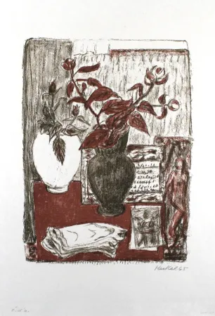 Lithografie Heckel - Stilleben