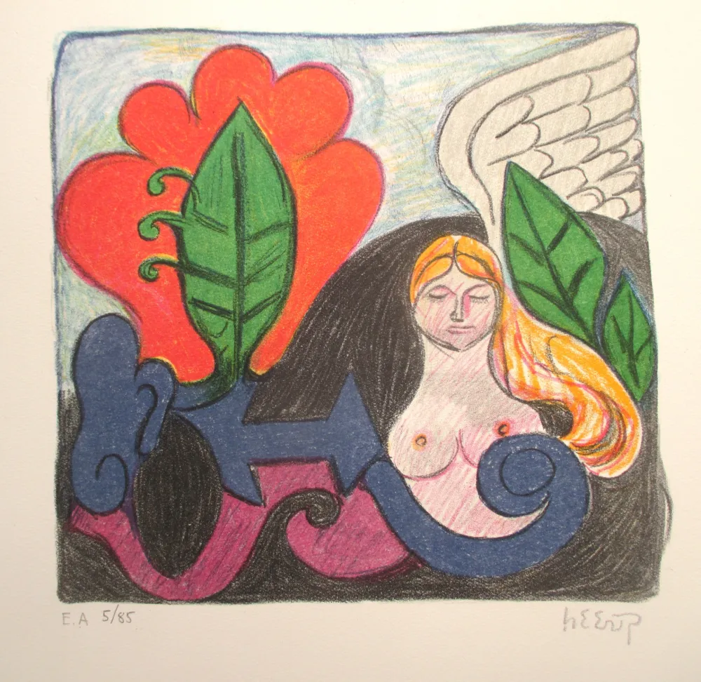 Lithografie Heerup - Cemetery Fantasy