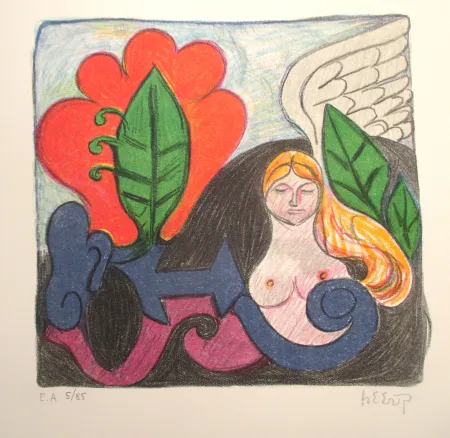 Lithografie Heerup - Cemetery Fantasy