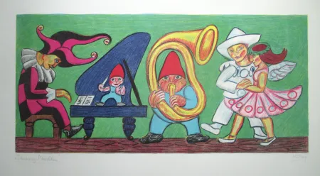 Lithografie Heerup - The Dance and the Music