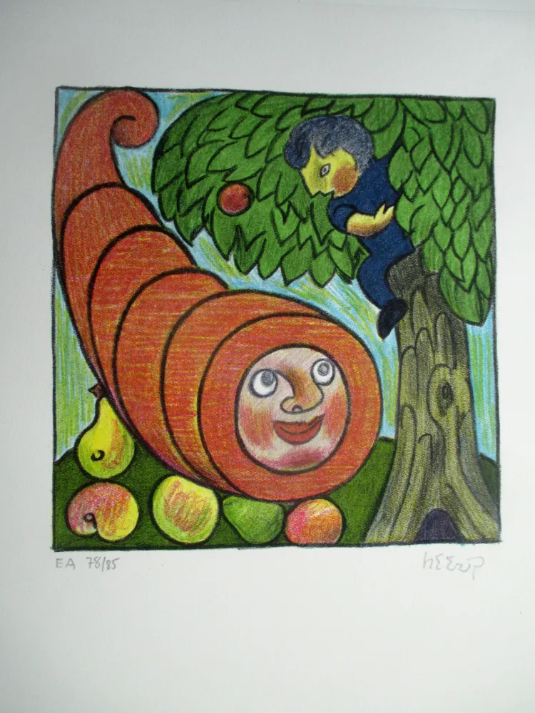 Lithografie Heerup - The Horn of Plenty