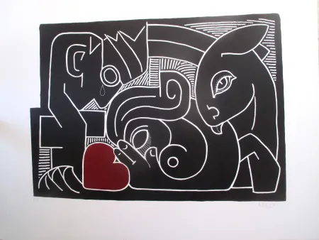 Lithografie Heerup - The Loneliness of the Heart