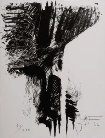 Lithografie Heiliger - Abstract Composition, 1966 - Hand-signed!