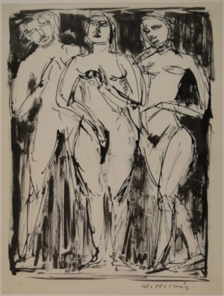 Geen Techniek Helbig - Drei stehende Figuren