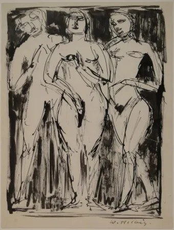 Geen Techniek Helbig - Drei stehende Figuren