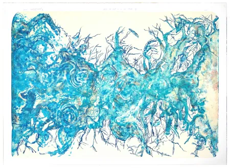 Lithografie Henriquez - La plage qui n'a plus de bord 