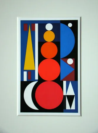 Zeefdruk Herbin - Composition, 1949