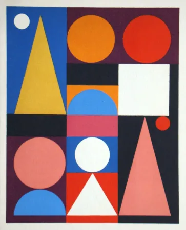 Zeefdruk Herbin - Composition sur le mot Jaune