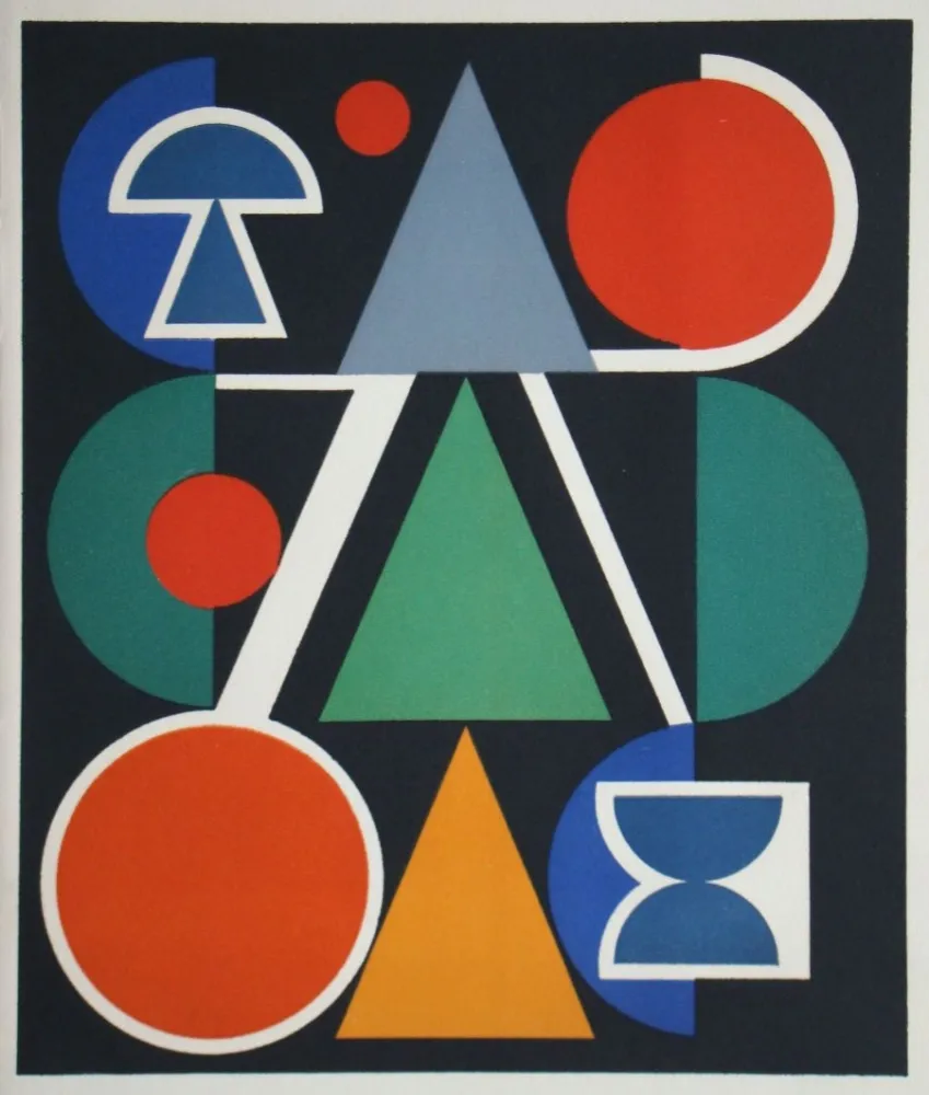 Zeefdruk Herbin - Composition sur le mot Rouge