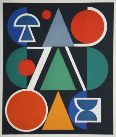 Zeefdruk Herbin - Composition sur le mot Rouge