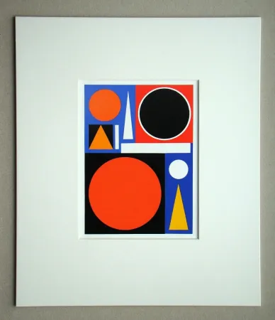 Zeefdruk Herbin - Composition sur le mot Veine, 1953