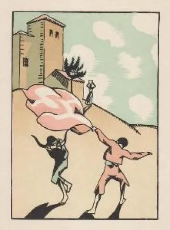 Houtsnede Hermann-Paul - Douze dessins pour amour de Goya, composés et gravés par Hermann-Paul