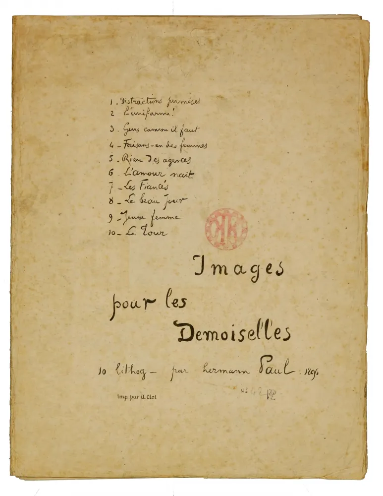 Lithografie Hermann-Paul - Images pour les Demoiselles (covert)