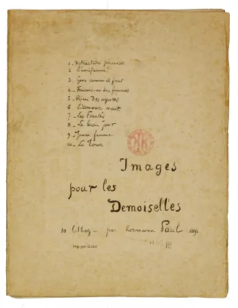 Lithografie Hermann-Paul - Images pour les Demoiselles (covert)