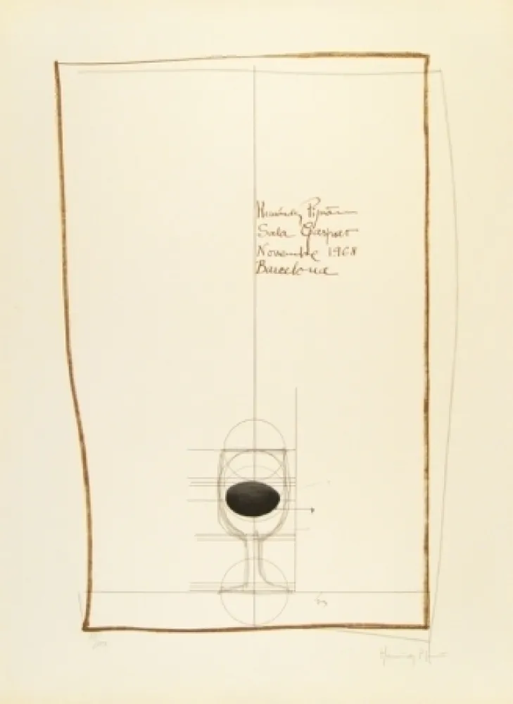 Lithografie Hernandez Pijuan - Cartel exposición Sala Gaspar