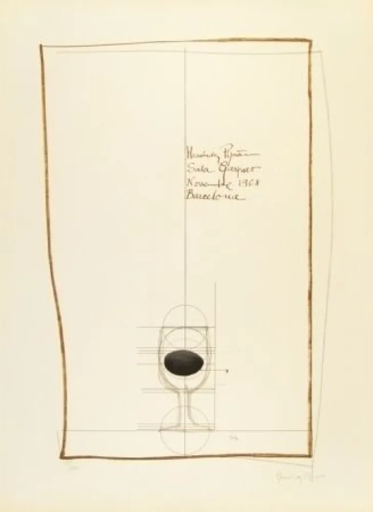 Lithografie Hernandez Pijuan - Cartel exposición Sala Gaspar