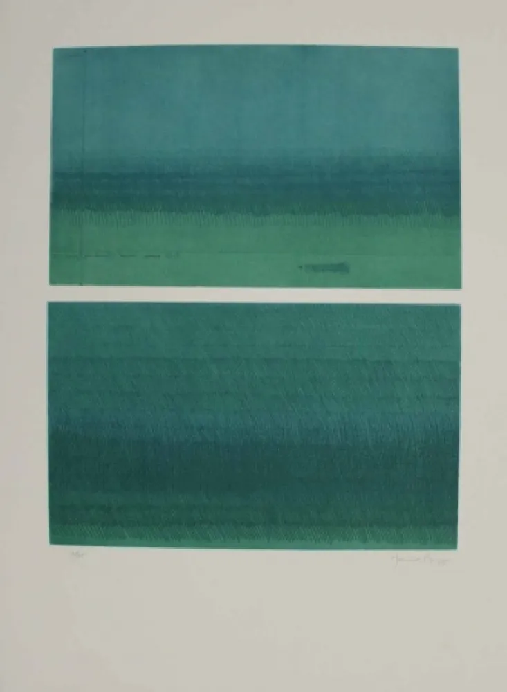 Ets En Aquatint Hernandez Pijuan - Doble paisatge