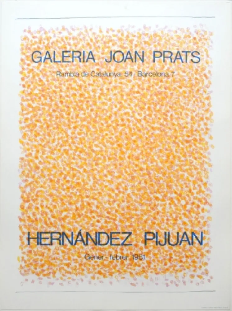 Lithografie Hernandez Pijuan - Exposición Galería Joan Prats