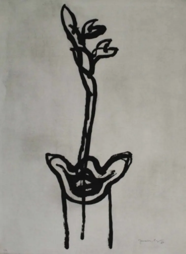 Aquatint Hernandez Pijuan - Flor 2
