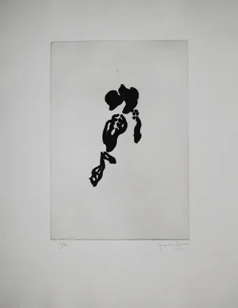 Aquatint Hernandez Pijuan - Iris negre II (Black Iris II)