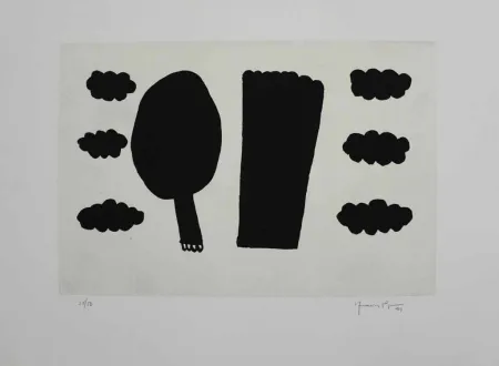 Aquatint Hernandez Pijuan - Memòria de la Segarra II