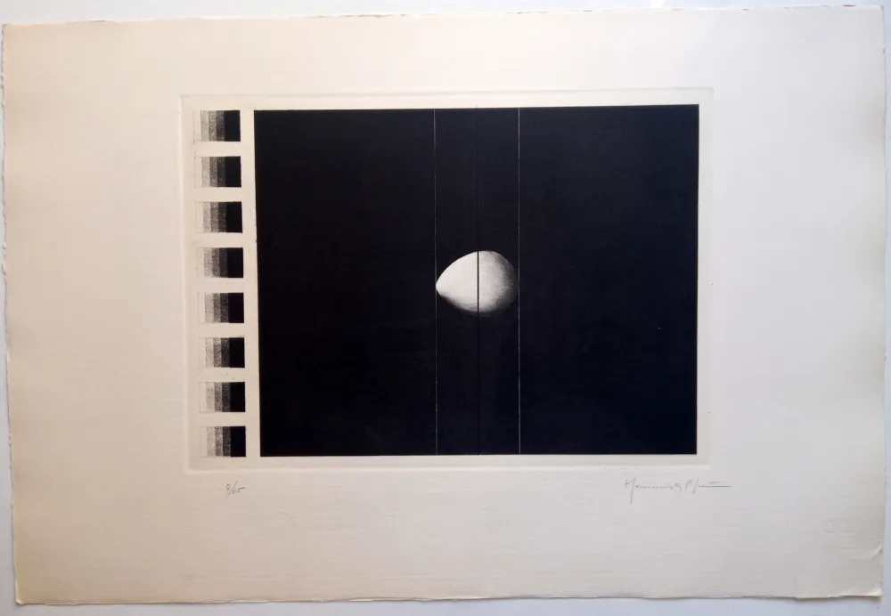 Ets En Aquatint Hernandez Pijuan - OU AMB GAMA NEGRA