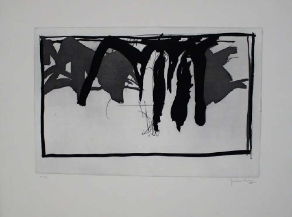 Ets En Aquatint Hernandez Pijuan - Paisatge amb xiprers I