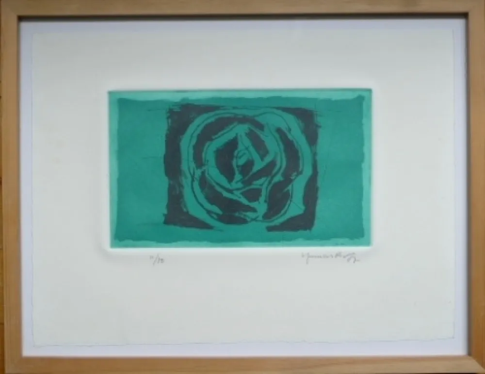 Aquatint Hernandez Pijuan - Rosa Verda